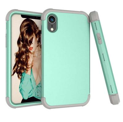 3 in 1 Shockproof Detachable Hard PC Back + Soft Silicone + Hard PC Bumper Frame Back Cover Protective Case for iPhone XR 6.1