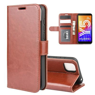 R64 Pattern Single Fold Edge Side Flip Shockproof PU Leather + Soft TPU Picture Frame Magnetic Buckle with Stand and Card Slots Wallet Case for Huawei Y5p / Honor 9S