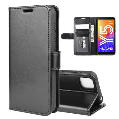R64 Pattern Single Fold Edge Side Flip Shockproof PU Leather + Soft TPU Picture Frame Magnetic Buckle with Stand and Card Slots Wallet Case for Huawei Y5p / Honor 9S