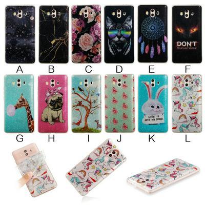 Colored Painting Anti-Scratch Glitter Power Soft TPU Back Cover Protective Case for Huawei Mate 10