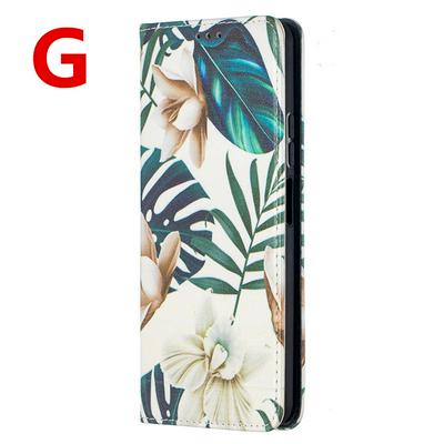 Fashion Color Painted Magnetic Closure Side Flip Scratch Resistant PU Leather Wallet Phone Case with Stand for HUAWEI Y7a