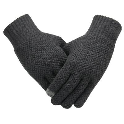 Winter Mannen Gebreide Handschoenen Touch Screen Hoge Kwaliteit Mannelijke Mitten Dikker Warme Wol Kasjmier Solid Mannen Business Handschoenen Herfst