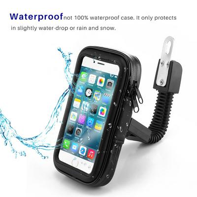Motorcycle Phone Mount with Waterproof Phone Pouch Universal Handlebar Holder 
