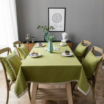 Japanese Simple Solid Color Ins Cotton Anti-scalding Rectangle Home Coffee Shop Table Tablecloth