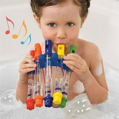 Five-Color Water Flute Toy Baby Bathroom Music Toy Wind Instrument