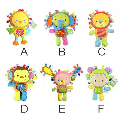 Animal Soft Plush Safe Baby Toy Comforting Doll with Rattles BB Device for Baby 0-12 Month Baby Play Toy Appease Dolls