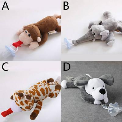 Baby Pacifier Hanging Detachable Plush Animal Doll Unicorn Baby Nipple Toy
