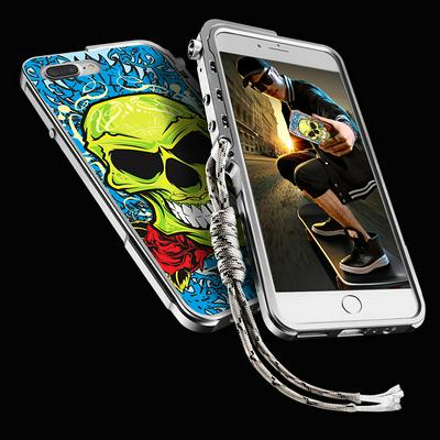 Colored Painting Mechanical Arm Detachable Metal Aluminium Back Cover Case for iPhone 7 Plus / 8 Plus 