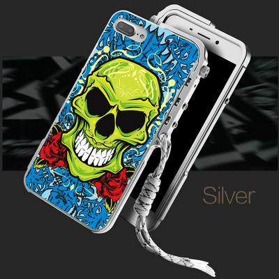 Colored Painting Mechanical Arm Detachable Metal Aluminium Back Cover Case for iPhone 7 / 8 