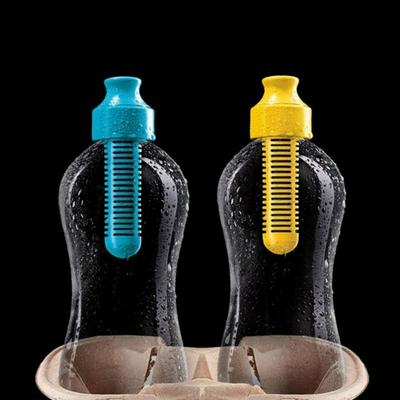 Filtered Filter Kettle Activated Carbon Filter Water Bottle Sports Cup 550ml Hydration Filter Portable Outdoor Hiking Travel Gym Filtering Healthy Drinking