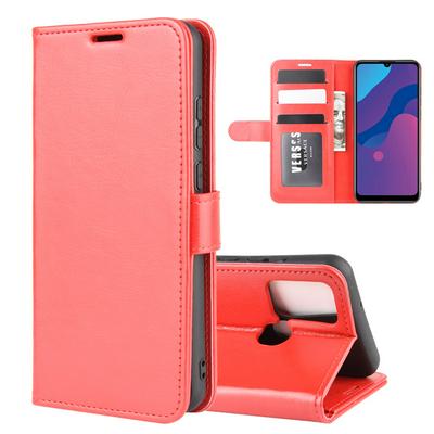 R64 Pattern Single Fold Edge Side Flip Shockproof PU Leather + Soft TPU Picture Frame Magnetic Buckle with Stand and Card Slots Wallet Case for Huawei Honor Play 9A