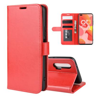R64 Pattern Single Fold Edge Side Flip Shockproof PU Leather + Soft TPU Magnetic Buckle with Stand and Card Slots Wallet Case for Huawei Nova 6