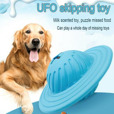 The New Bite Multi-function Flying Saucer Rolling Leaking Food Toy for Pet