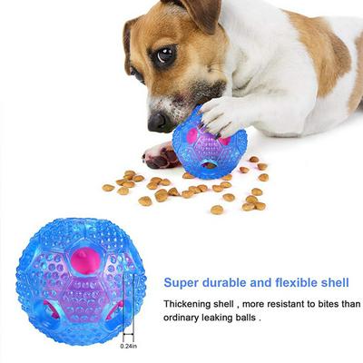 Rubber Interactive Dog Ball Slow Food Puzzle Pet Toy Cat Puppy Elasticity Teeth Chew Leak Food Treat Boredom Teeth Cleaning Ball