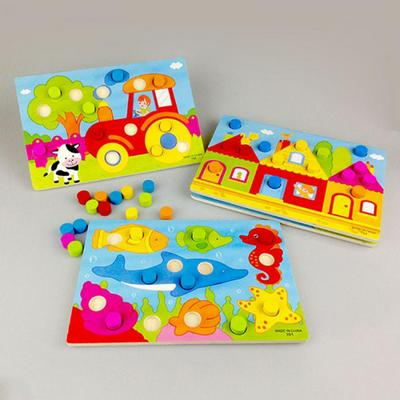 Cartoon Wooden Tangram Jigsaw Board Puzzle Montessori Kids Early Learning Educational Toys for Children 