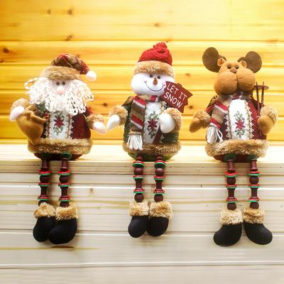 Christmas Santa Claus Elk Snowman Toy Doll Christmas Decoration for Home Tree Ornaments Kids Christmas Gift New Year Decorations