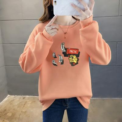 M-3XL Size Print Dollar Hand Pattern Autumn Winter Casual Comfortable Thin Long Sleeves O-Neck Sweatshirt Top for Girls Student Women