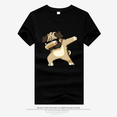 Men's T-shirts Animal Dog Print Hipster Male Summer Casual Street Hip Hop Tee Shirt Tops