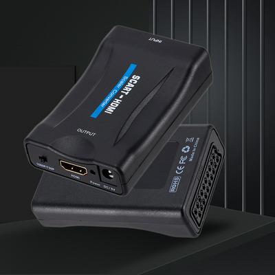 HD 1080P Scart To HDMI Converter Video Audio Upscale Signal Adapter Connector