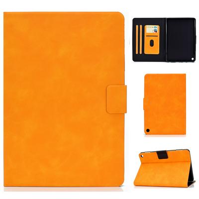 Solid Color Cowhide Pattern Anti-fall Shockproof Clamshell PU Leather +TPU Tablet Protective Cover with Card Slots for Amazon Fire HD 8 (2020)