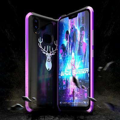 with Pattern Printed Guardian Series Armor Detachable Aluminium Metal Frame Back Cover Case for Vivo X21