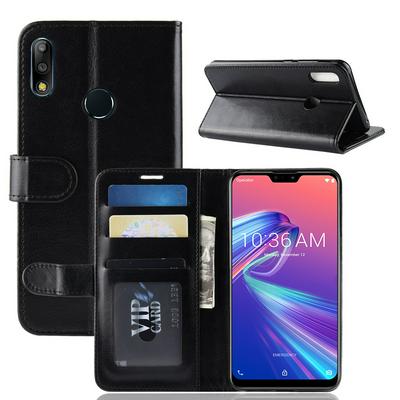 R64 Pattern Single Fold Edge Side Flip Shockproof PU Leather + Soft TPU Card Slots with Picture Frame and Stand Wallet Protective Case for Asus Zenfone Max Pro (M2) ZB631KL