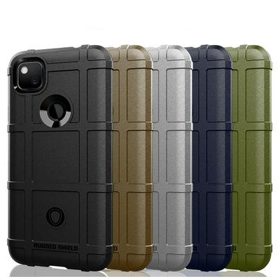 Rugged Shield Frosted Four Corners Airbag Design Non-Slip Soft TPU Back Cover Case for Google Pixel 4a