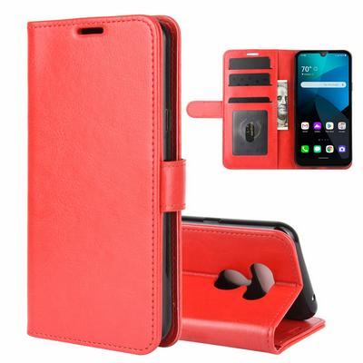 R64 Pattern Single Fold Edge Side Flip Shockproof PU Leather + Soft TPU Picture Frame Magnetic Buckle with Stand and Card Slots Wallet Case for LG Harmony 4