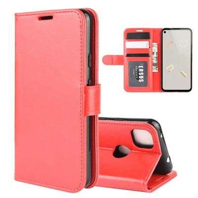 R64 Pattern Single Fold Edge Side Flip Shockproof PU Leather + Soft TPU Picture Frame Magnetic Buckle with Stand and Card Slots Wallet Case for Google Pixel 4a