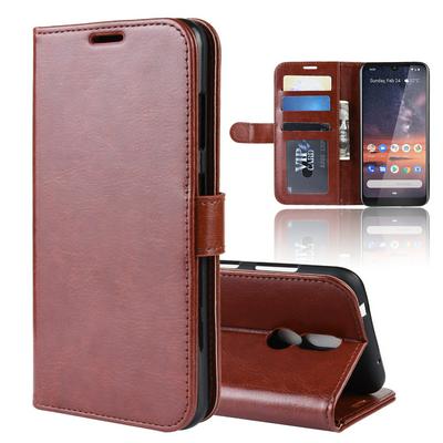 R64 Pattern Single Fold Edge Side Flip Shockproof PU Leather + Soft TPU Card Slots with Picture Frame and Stand Wallet Protective Case for Nokia 3.2