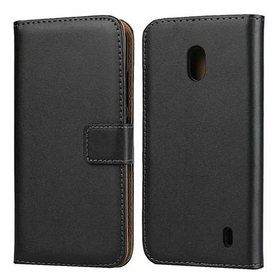 Corrected Leather Phone Case for Nokia 2.2, Genuine Leather Wallet Case with Hidden Kickstand
