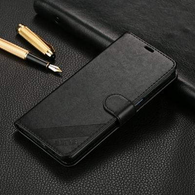 AZNS Solid Color Shockproof Side Flip PU Leather + Soft TPU Card Slots with Stand and Magnetic Buckle Wallet Case for OPPO R17
