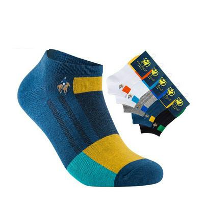 Men Casual Cotton Socks Striped Breathable Short Socks  