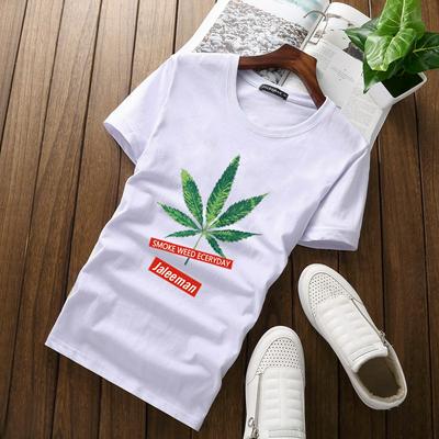 Men's Fashionable Round Neckline T-shirt Casual Short-sleeved Top