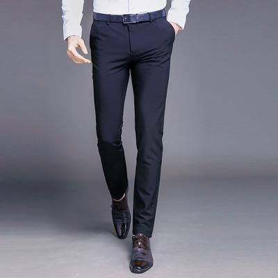 Fashion New High Quality Men Pants Straight Spring and Summer Long Male Classic Business Casual Trousers Full Length Mid