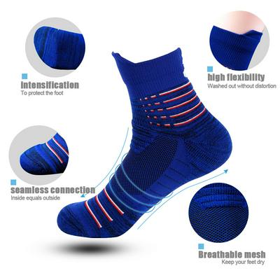 5 Pairs Spring and Summer Basketball Socks Men's Breathable Wweat-absorbent Sports Socks Thick Towel Bottom Outdoor Socks