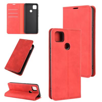 Pair Suck Left and Right Open Scratch Resistant PU Leather Phone Cover with Stand and Card Slots for Xiaomi Redmi 9C