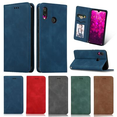 RedMi 7 Y3 Phone Case Leather Protective Case PU High-Grade Retro Magnetic Flip Crust Holster Business Protective Cover for RedMi 7 Y3 Phone Case with Card Holder