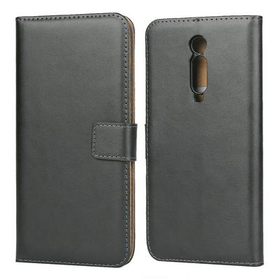 Plain Pattern Solid Color Genuine Leather + Soft TPU Card Slots with Stand Support Wallet Protective Cover Case for Xiaomi Redmi K20/Xiaomi Mi 9T