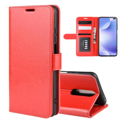 R64 Pattern Single Fold Edge Side Flip Shockproof PU Leather + Soft TPU Magnetic Buckle with Stand and Card Slots Wallet Case for Xiaomi Redmi K30