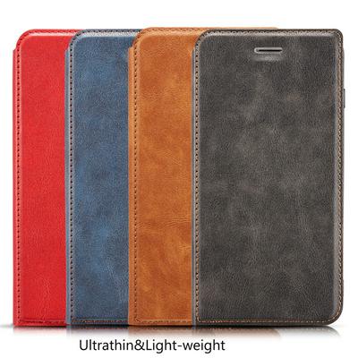 Ultra Thin&Lightweight Magnets Strong Suction Shockproof PU Leather Wallet Phone Case with Card Slot and Stand for iPhone 11 Pro Max(6.5)