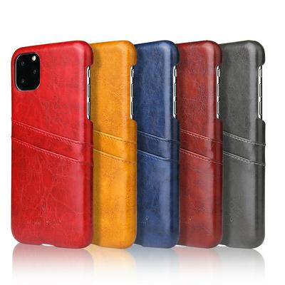 New PU Calf Leather Shell Imitation Leather Oil Wax iPhone 6.1 inch Phone Case Cardboard Wallet Holder Back Cover for iPhone 6.1 inch Phone Case
