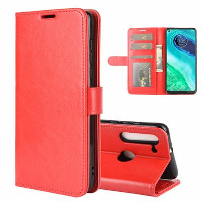 R64 Pattern Single Fold Edge Side Flip Shockproof PU Leather + Soft TPU Picture Frame Magnetic Buckle with Stand and Card Slots Wallet Case for Motorola Moto G8