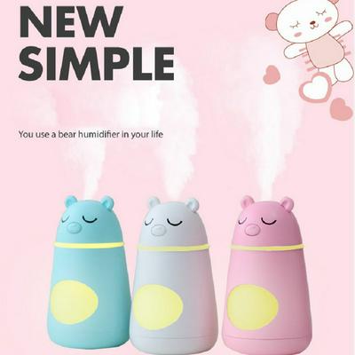 Cute Bear USB Humidifier 260ml Air Purifier with Soft LED Lamp Supports External USB Accessories