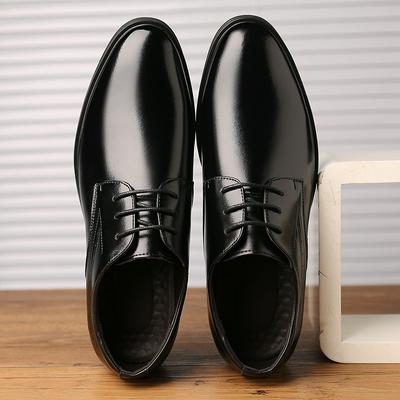  Men's Dress Shoes Shiny Lace-up Oxfords Formal Business Shoes