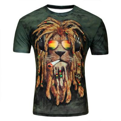 3D Print Lion Short Sleeve Shirts Men’s T-shirt Harajuku Summer Large Size Tops Plus Size 