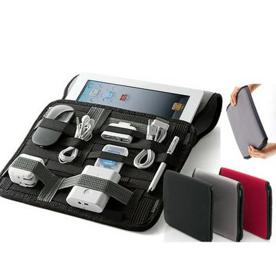 iPad Data Cable Power Battery Pack Elastic Storage Tray Board Organizer Case Charger Digital Organizer Cosmetics Storage Bag
