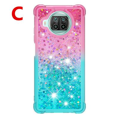 Anti-fall Scratch Resistant Gradient Quicksand Soft TPU Back Cover Phone Case for Xiaomi Mi 10T Lite 5G
