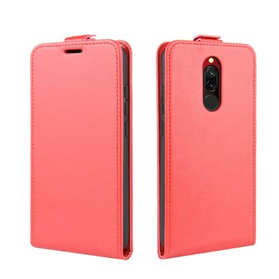 R64 Pattern Single Fold Edge Up and Down Vertical Flip PU Leather + Soft TPU with Magnetic Buckle and Card Slot Case for Xiaomi Redmi 8