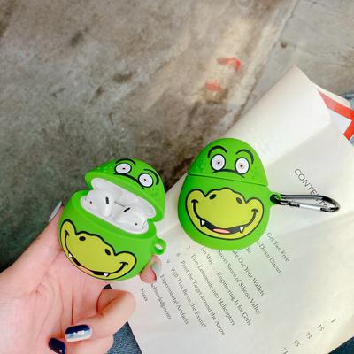 Cute Dinosaur Airpods Case Keychain AirPod Earbud Charging Bluetooth Earphone Protective Hard Cover Case 